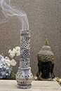 KC Kullicraft Decorative Hand Carved Soapstone Incense Holder with 6 Natural Herbal Fragnance Incense Sticks(Round)