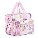 Vanya Handicraft Collection LONGING to Buy Multi-Compartment Baby Bag, Diaper Bag & Mother Bag for All Purpose (Rose Pink)