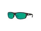 Costa Saltbreak 6S9020 Pillow Sunglasses for Men + BUNDLE with Designer iWear Eyewear Care Kit, 10 Tortoise / Green Mirror 580g Glass Polarized, 65