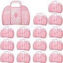 Hsei 16 Pcs Girls Jelly Purse Jelly Bags Basket Reusable Jelly Beach Bag Plastic Beach Tote Gift Basket for Kid Girl (Pink)