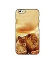 Amazon Brand - Solimo Designer Lion with Lioness 3D Printed Hard Back Case Mobile Cover for Apple iPhone 6 / 6S