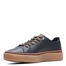 Clarks Collection Men's Oakpark Low Oxford, Navy Leather, 8.5 Medium US