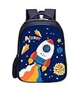 Frantic Waterproof Polyester 26 L School Backpack With Pencil/Staionery Pouch School Bag Class 1 to 8 Daypack Picnic Bag For School Going Boys & Girls(BK_Blue_ASX_Rocket_24_A)