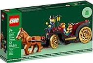 LEGO Wintertime Carriage Ride 40603 GWP - Festive Minifigures, Golden Wheels, and Charming Design for Holiday Joy (153 pcs)