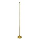 8ft Indoor Flag Pole Kit Ball Topper 8' Telescoping Flag Pole & Base - GOLD