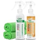 M95 Car Interior Cleaner & Car Seat Cleaner for All Car Interior Surfaces, Leather & Vinyl Seats, Citrus Cent, Removes Germs, Stains & Frozen Dirt for Car Interior & Seat Cleaner, 2 Microfiber Cloths