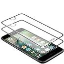 WEOFUN 3D Tempered Glass for iPhone 6 Plus, iPhone 6S Plus, iPhone 7 Plus [2 pieces], iPhone 8 Plus Screen Protector [9H Hardness, Anti-scratch, Anti-oil, Anti-bubbles]-Black