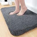 Fabron India Super Soft Anti Skid Solid Bathroom Rugs For Home, Bedroom, Living Rooms Entrance Microfiber Door Mats Size 40X60 Cm 23Mm Pile Hight, Warm White