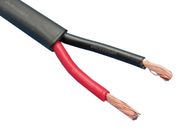 2 CORE TWIN RED BLACK AUTOMOTIVE AUTO CABLE 12V 24V WIRE STRANDED THIN WALL