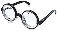 Boland 00371 - Glasses Nerd, nero, occhiali con montatura in corno, simpatico nerd, specialista nerd, strambo, carnevale, festa in maschera, festa a tema, travestimento, accessorio