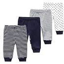 Baby Unisex Leggings Trousers Multicoloured Cotton Pants for Newborn Boys and Girls 4 Pack 0-24 Months