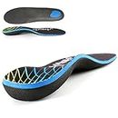 Orthotics for Plantar Fasciitis Insoles for Men,Flat Foot High Arch Support Insoles for Women Athletic Cushions Shoe Inserts Pain Relief, Black, Men 4 - 4.5 | Women 6 - 6.5