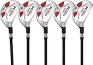 Majek Senior Men’s Golf All Hybrid Partial Set, which Includes: #6, 7, 8, 9, PW Senior Flex Right Handed Utility “A” Flex Club