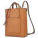 ECOSUSI Handbags Convertible Backpack Women Tote Bag for 14 inch Laptop Vegan Leather Totepack