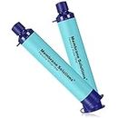 Membrane Solutions Water Filter Straw, Survival Filtration Portable Gear, Emergency Preparedness, Supply for Drinking Hiking Camping Travel Hunting Fishing Team Family Outing - 2 Pack