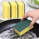 HOMESmith Heavy Duty Scrub Sponge, Dual-Sided Dish-washing & Cleaning Sponge for Kitchen, Bathroom and Home Cleaning (Pack of 8)