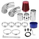 KIMISS 3inch Universal Car Cold Air Injection Intake Filter System Aluminium Hose Pipe Tube Kit