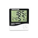 Electronic Spices HTC-1 High Precision Digital Electronic Indoor Temperature and Humidity Thermometer With Alarm Clock