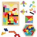 EACHHAHA Puzzle ab 4,Tangram Puzzle Kinder,Montessori Spielzeug,Kreativ Lernspielzeug,Fördert räumliche Vorstellungskraft und logisches Denken, Geschenkidee für Kinder(3er-Pack)