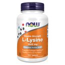 NOW FOODS L-Lysine, Double Strength 1000 mg - 100 Tablets