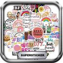 50pcs Friendship BFF Best Friends Forever Decal Bomb Stickes Gift Laptop Phone
