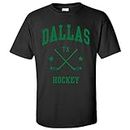 UGP Campus Apparel Dallas Classic Hockey Arch Basic Cotton T-Shirt - 2X-Large - Black