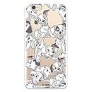 Official 101 Dalmatian Cubs Silhouettes Protective Mobile Phone Case for Apple iPhone 6-6S - Flexible Silicone Case with Official Disney License.