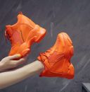 Tenis para mujer con cordones tacones de cuña alta de plataforma zapatillas deportivas informales zapatos