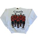Sudadera De Colección Años 90 Marc Tetro Canada Mountie Police Cuello Redondo Blanca L-XL
