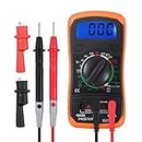 Proster Multimeter 2000Counts LCD Multimeter Tester with Test Leads Alligator Clip Multi Meter for AC DC Voltage DC Current Resistance Diodes Transistor Audible Continuity