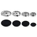 Cookware Hat Set, Oven Gas Hob Burner Crown Flame Cap, Fits All Between Sizes Gas Stove Burners(Flat)