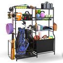 Dual Golf Bag Storage Garage Sports/Play Equipment Organizer Rack Extra Large