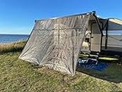 PEAKTOW RV Camper Awning Shade Screen 9' X 15'3" with Zipper Black Mesh Sunshade Provides UV Protection and Privacy Complete Kits (9'x15'3" Front Screen)