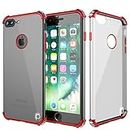 PunkCase iPhone 8 Plus Fall Blaze Serie Protective Cover w/Punkshield Screen Protector Shockproof Slim Fit für Apple iPhone 7/8/6/6 s Plus rot