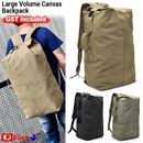 16OZ Large Volume Durable Canvas Backpack Travel Carry Bag Gym Hiking Duffle Bag