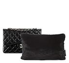 Bagpad Chanel Classic Flap Maxi Faux Fur Black Handbag Shaper