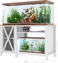 55-75 Gallon Metal Aquarium Stand Cabinet with Charging Station Fish Tank Stand