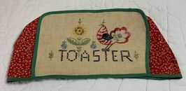 Vintage Hand Made Kitchen Appliance Cover, TOASTER, Flowers, Bird, Calicos