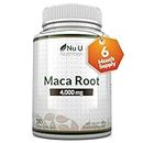Maca Root Capsules 4000mg - 180 Vegan Capsules - 6 Month Supply - High Strength Peruvian Maca Root for Men and Women - Made in The UK