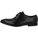 Clarks Mens Bampton Walk Black Leather Black Leather Formal Shoes - 10 UK (261354207)