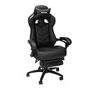 RESPAWN 110 Pro Gaming Chair - Gaming Chair with Footrest, Reclining Gaming Chair, Video Gaming Computer Desk Chair, Adjustable Desk Chair, Gaming Chairs For Adults With Headrest Pillow - Black