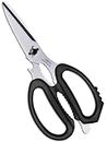CANARY Japanese Kitchen Scissors Heavy Duty 8.2", Made in JAPAN, Dishwasher Safe Come Apart Blade, Multipurpose Kitchen Scissors, Sharp Serrated Japanese Stainless Steel, Black