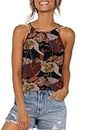 Business Casual Tops for Women Floral Flowy Tank Top Woman Beach Clothes Work Printed