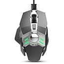 UBERSWEET® High Performance Wired Gaming for Mouse with Game Chip Micro Switch, Mechanical Gaming for Mouse for 2000 / XP / Win7 / Win8 / Win10 / Vista (Grey)