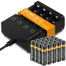 Venom Rechargeable AA AAA Batteries and Charging Dock - Multiple Pack Options