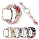 For FITBIT BLAZE Floral Leather Wrist Strap Band Watch Bracelet Band W/Frame