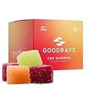 Goodrays - CBD Gummies - High Strength 30 x 25mg Mixed Fruits CBD Edibles - Reduce Stress, Calm Anxiety, Unwind, Improve Sleep