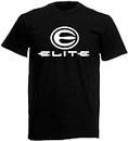 Elite Archery Bow Symbol Men's T-Shirt Black T-Shirts à Manches Courtes(Large)
