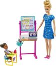 Careers Teacher Playset with Blonde Fashion Doll, 1 Toddler Doll, Furnitu