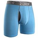 2UNDR Men's Swing Shift Boxer Brief, Light Blue, Medium